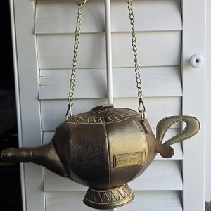 Novelty Gold Teapot Crossbody Bag